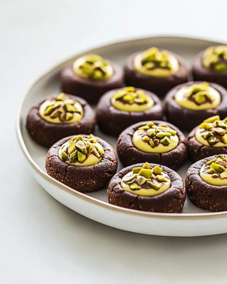 Homemade Chocolate Pistachio Cream Thumbprints photo