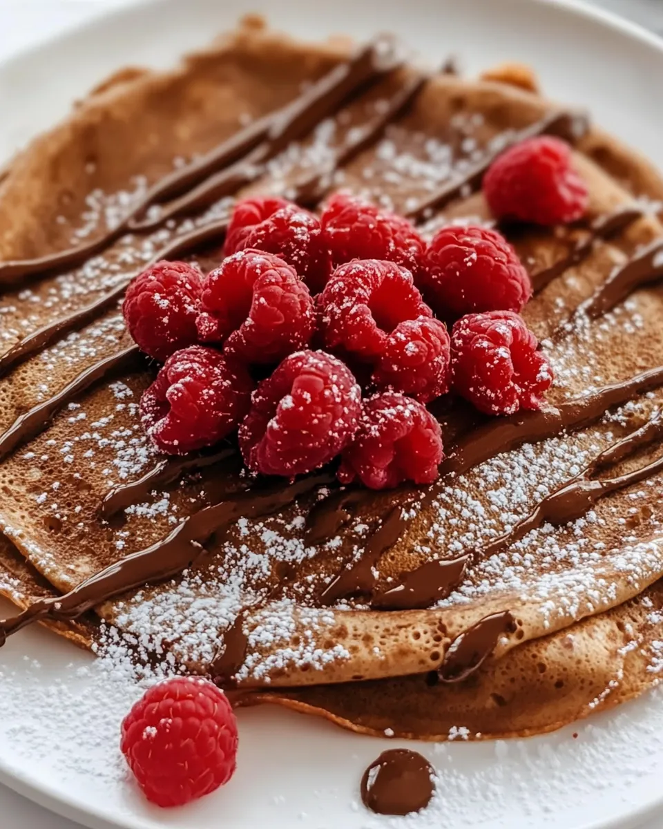 Easy Chocolate Raspberry Crepes recipe photo