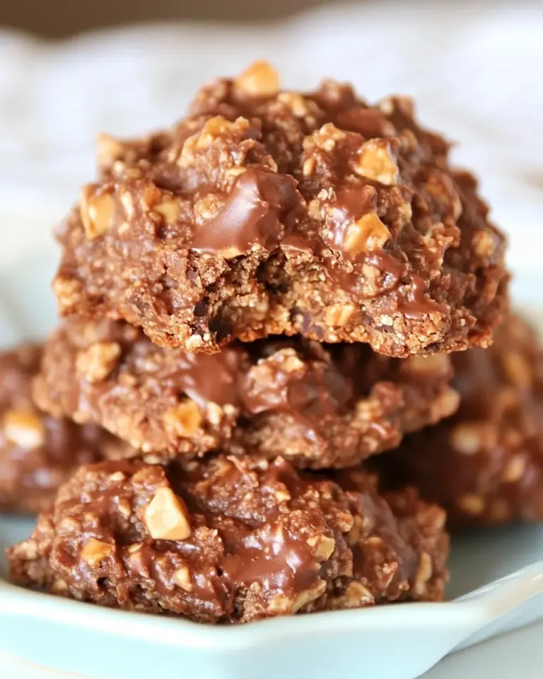 Homemade Chocolate Toffee No Bake Cookies photo