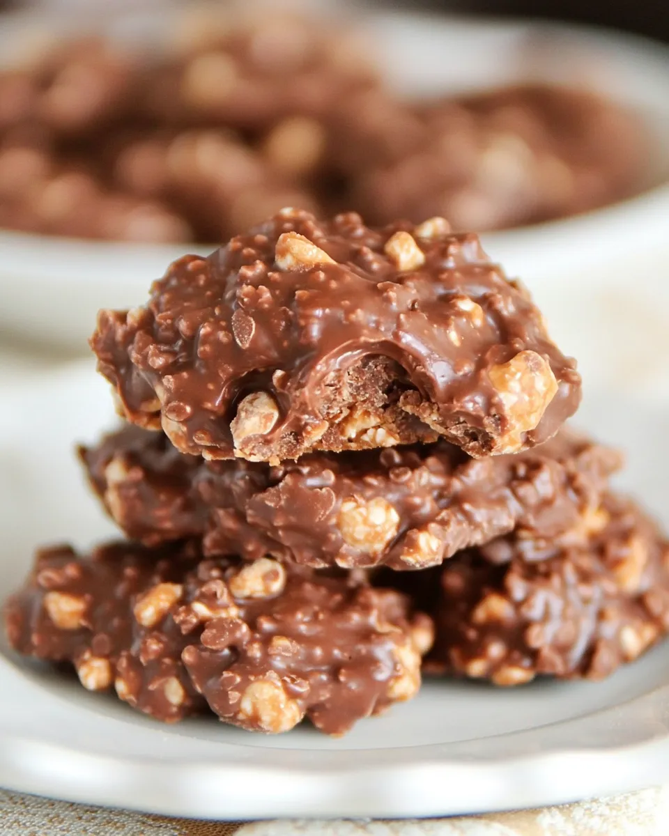 Classic Chocolate Toffee No Bake Cookies image