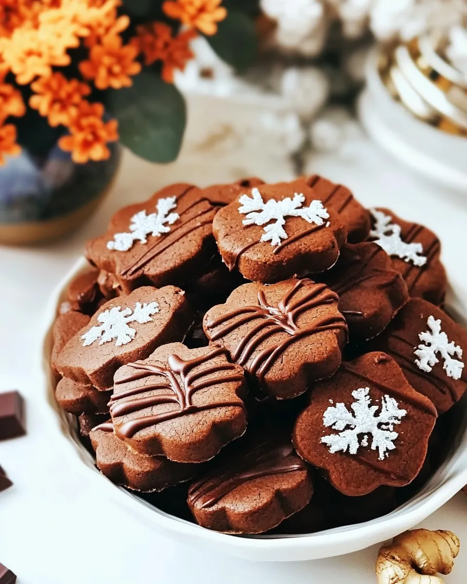 Easy Chocolate and Ginger Shortbread Cookies recipe photo