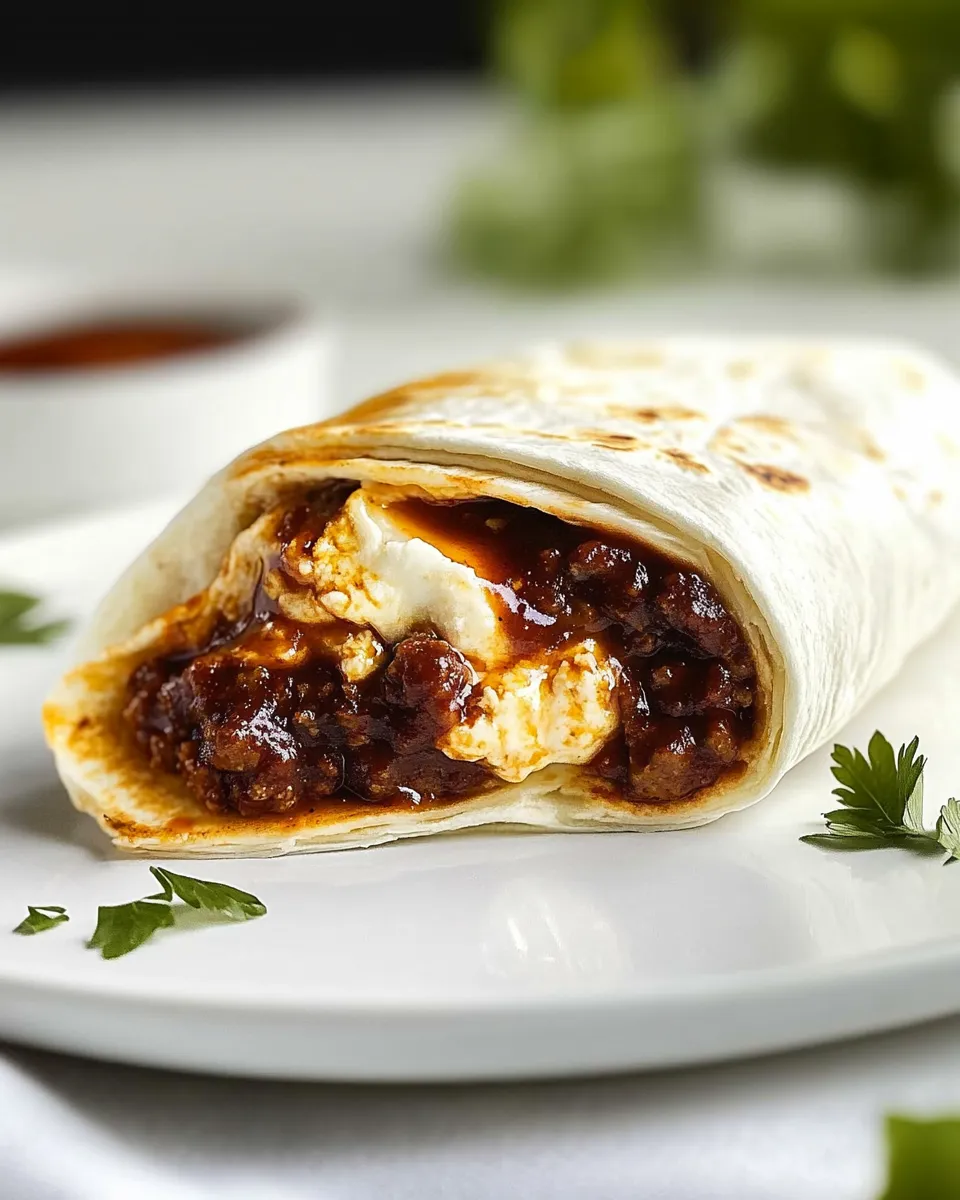 Delicious Chorizo Breakfast Burrito shot