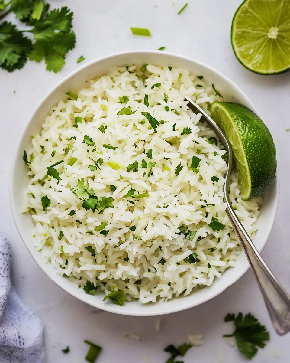 Quick Cilantro Lime Rice Recipe shot