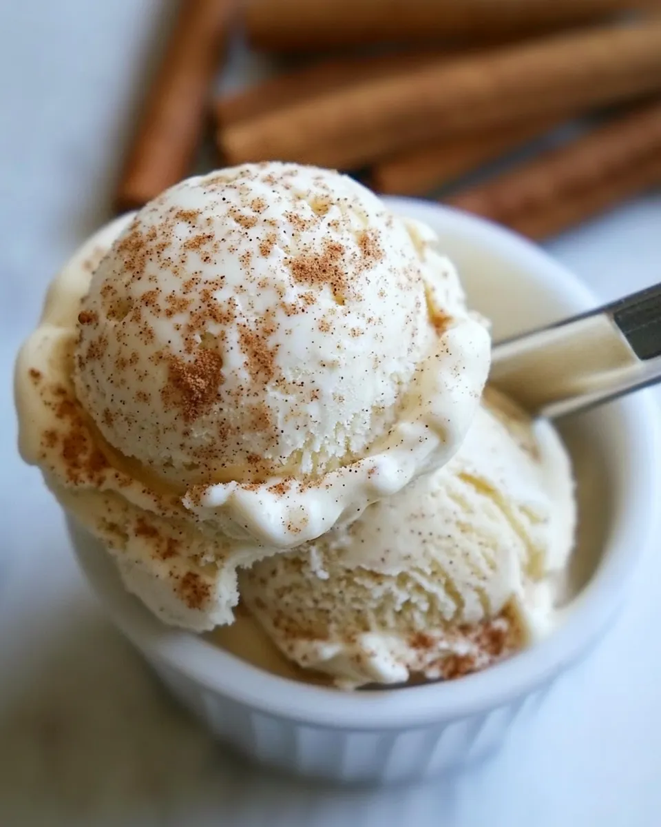 Homemade Cinnamon Bun Ice Cream photo