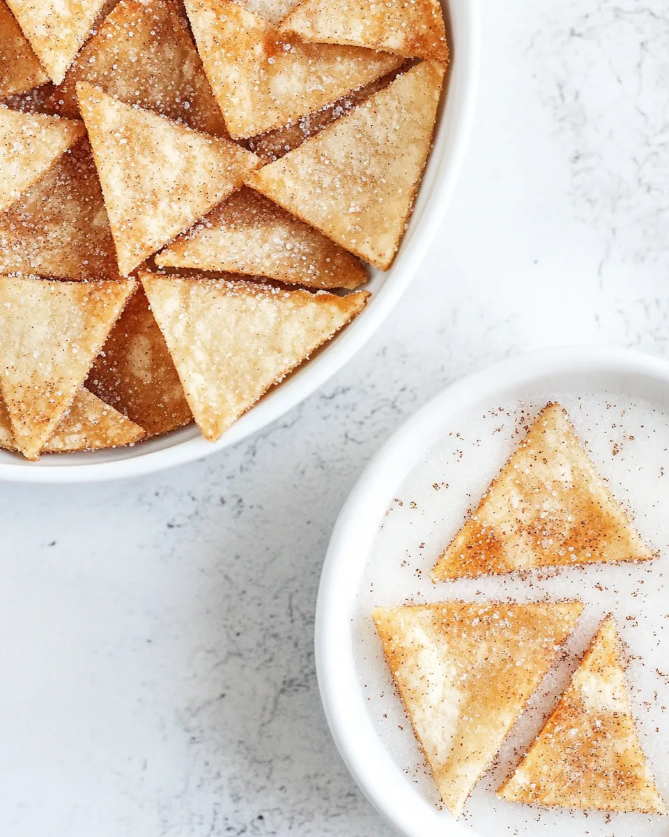 Delicious Cinnamon Sugar Tortilla Chips shot