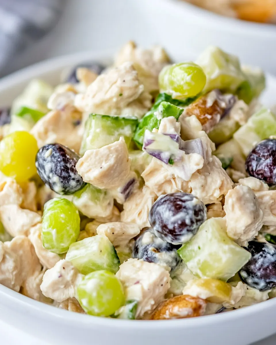 Healthy Classic Waldorf Chicken Salad shot