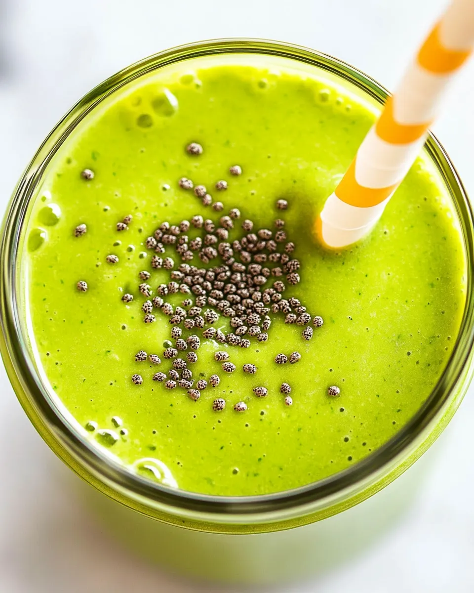 Homemade Cleansing Apple Avocado Smoothie photo