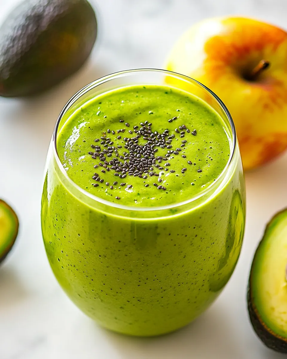 Delicious Cleansing Apple Avocado Smoothie image
