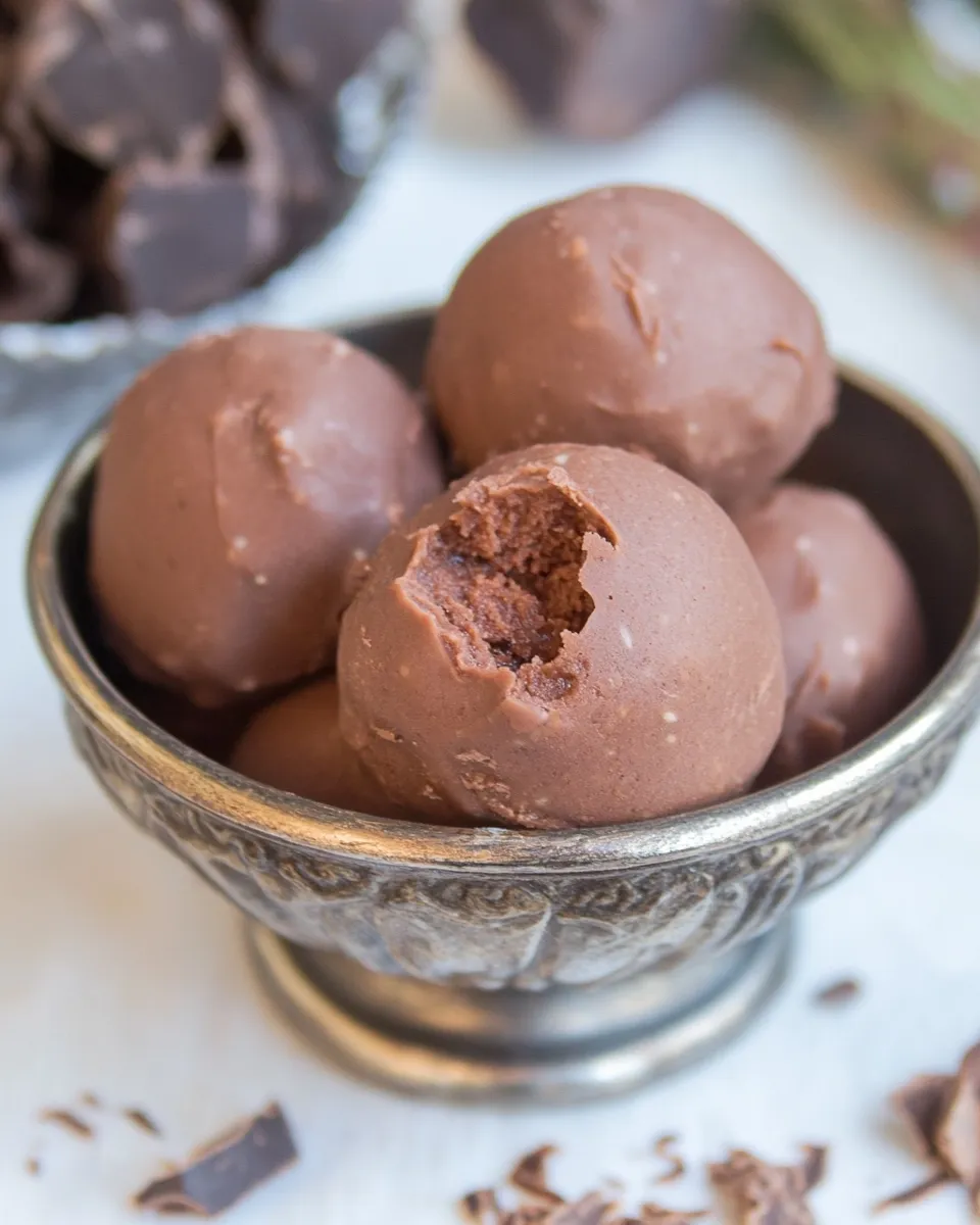 Healthy Cocoa Fat Bombs food shot