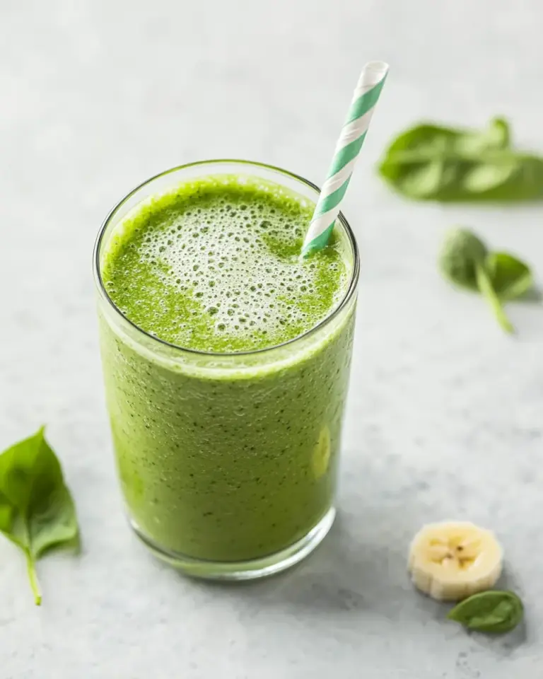 Homemade Coconut Banana Green Smoothie photo