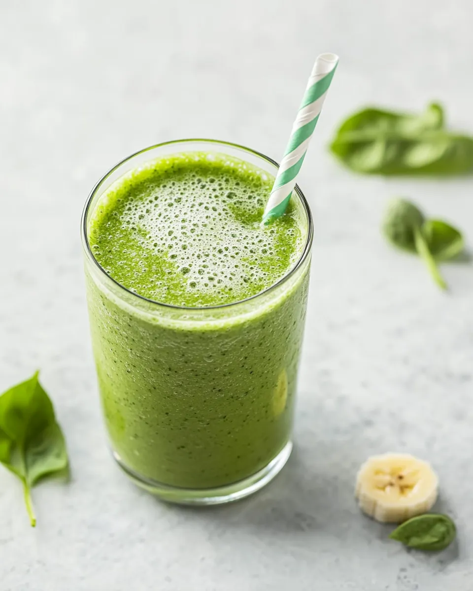 Homemade Coconut Banana Green Smoothie photo