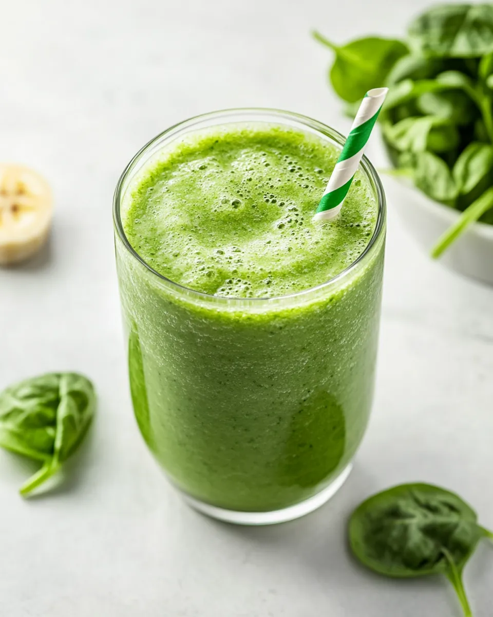 Delicious Coconut Banana Green Smoothie image