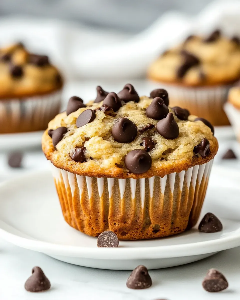 Best Coconut Banana Muffins with Chocolate Chips shot