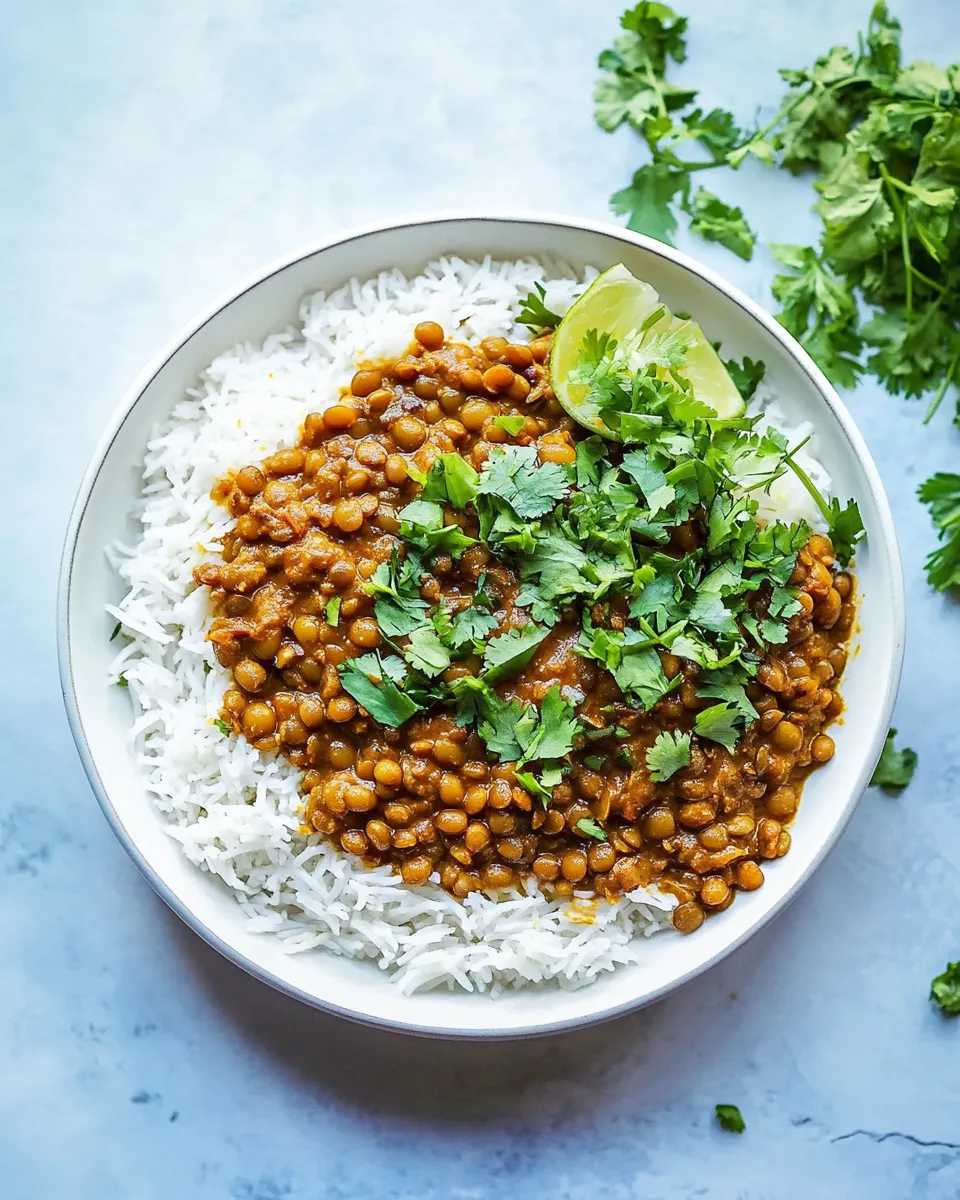Classic Coconut Curry Lentils dish photo