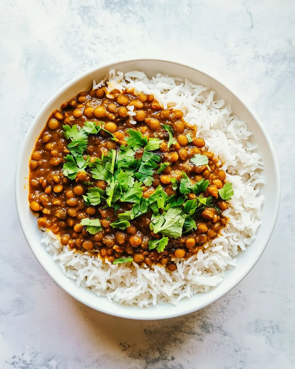 Delicious Coconut Curry Lentils plate image