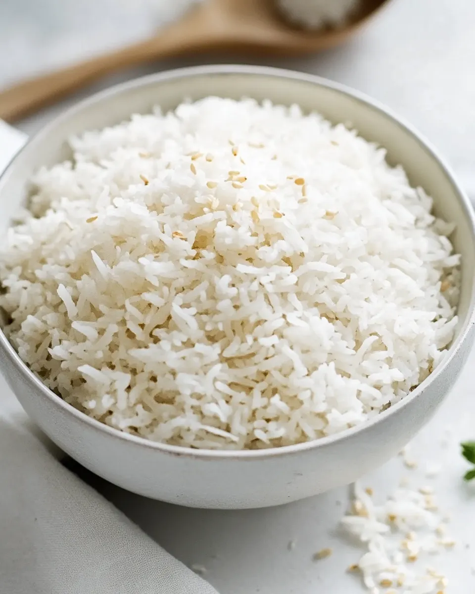 Quick Coconut Rice Recipe shot
