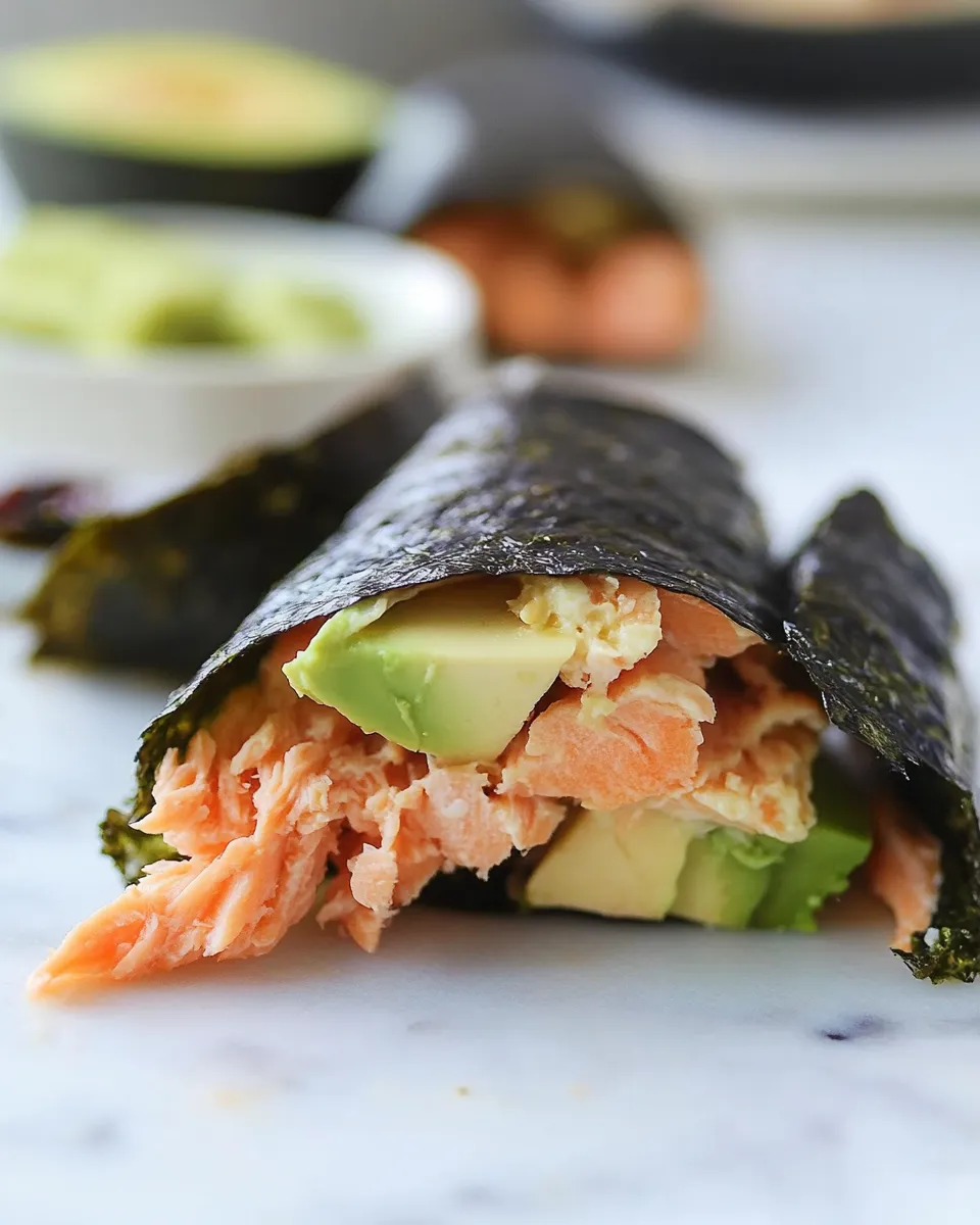 Classic Cooked Salmon Hand Rolls image