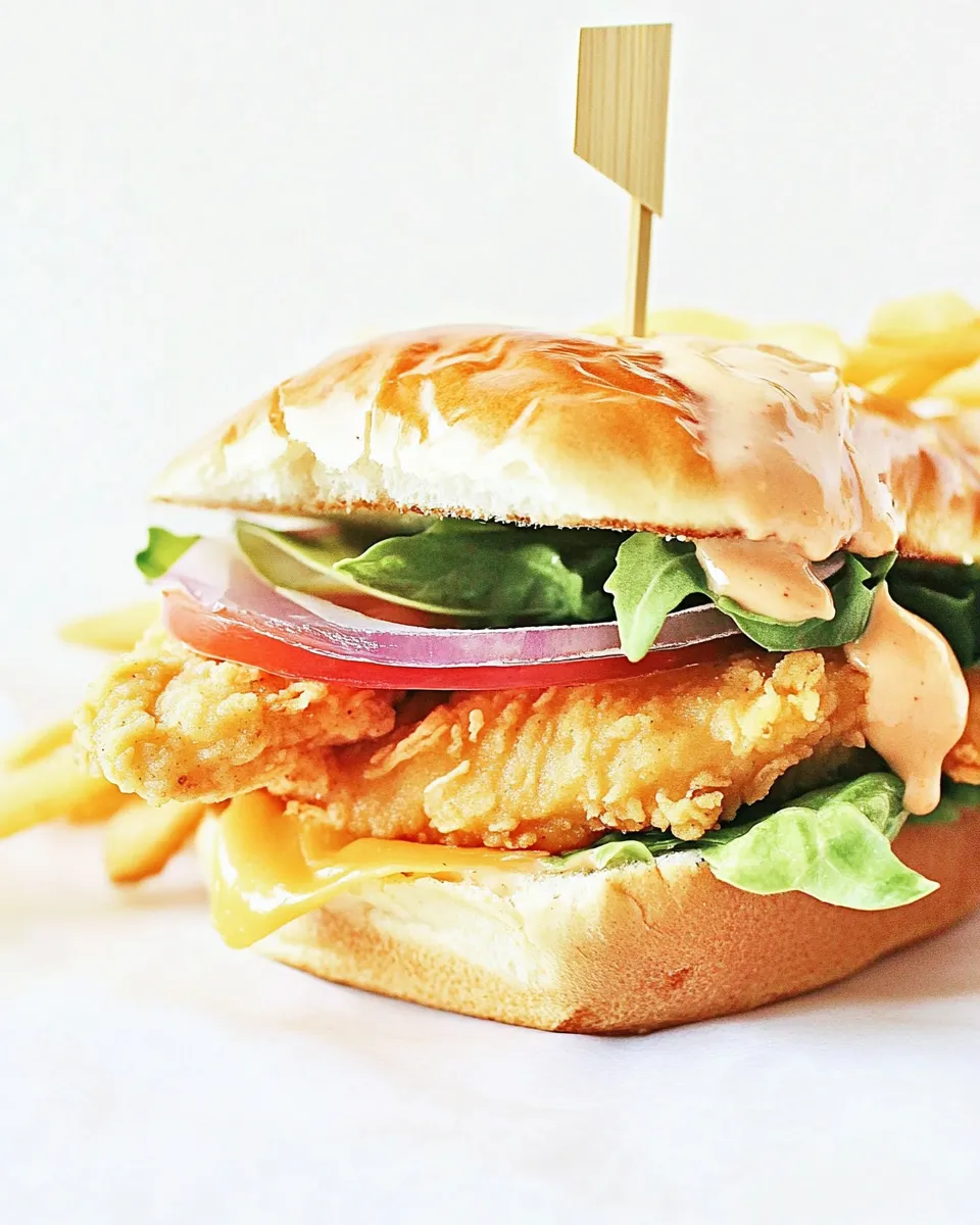 Delicious Copycat SmashBurger Chicken Sandwich shot