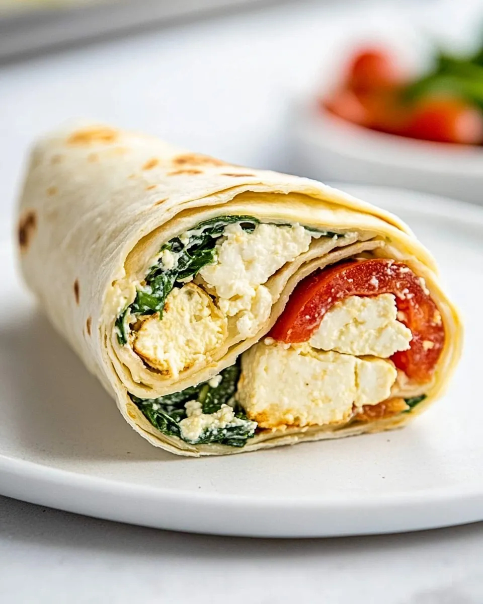 Healthy Copycat Starbucks Spinach Feta Wrap recipe dish photo