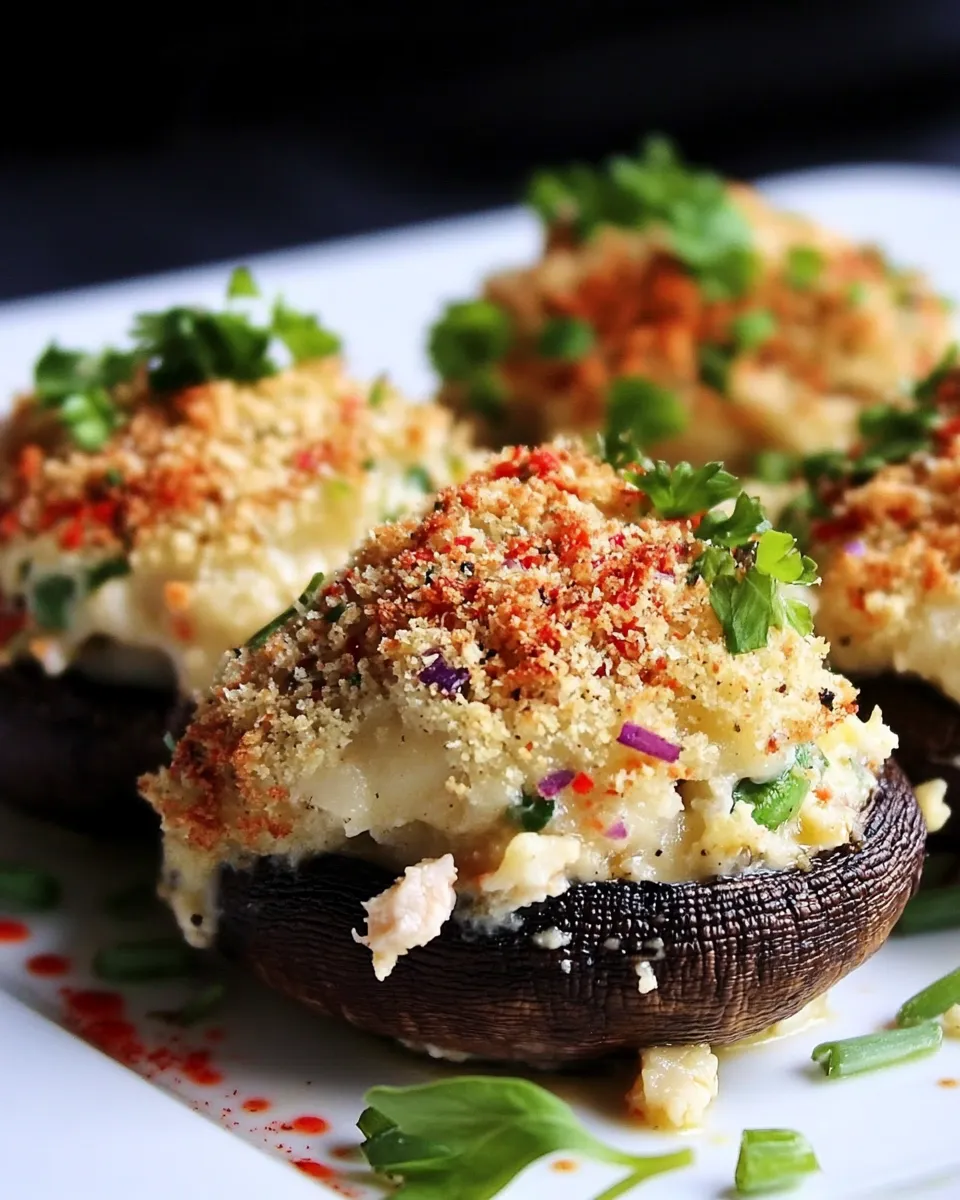 Delicious Crab Stuffed Mushrooms Recipe image
