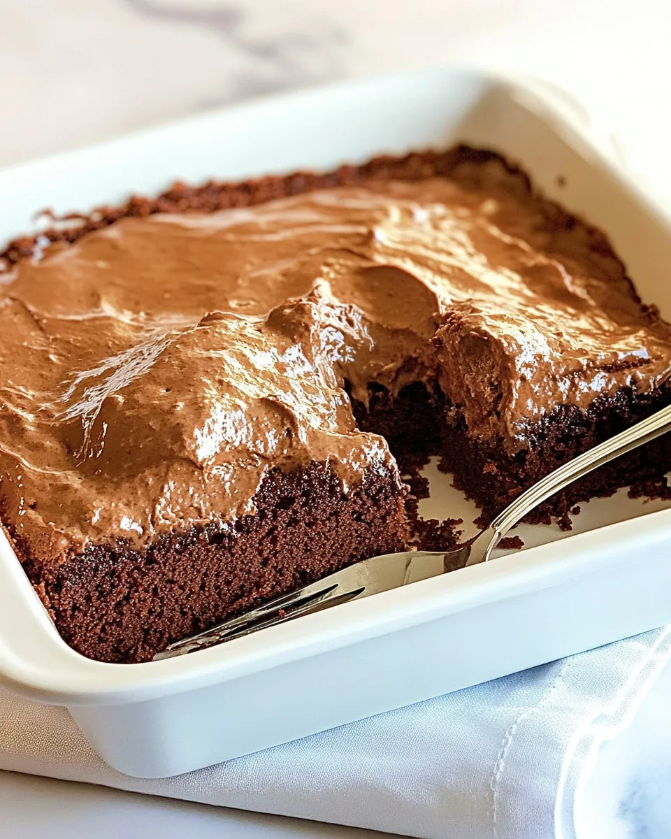 Easy Cracker Barrel Double Chocolate Fudge Coca-Cola Cake recipe photo