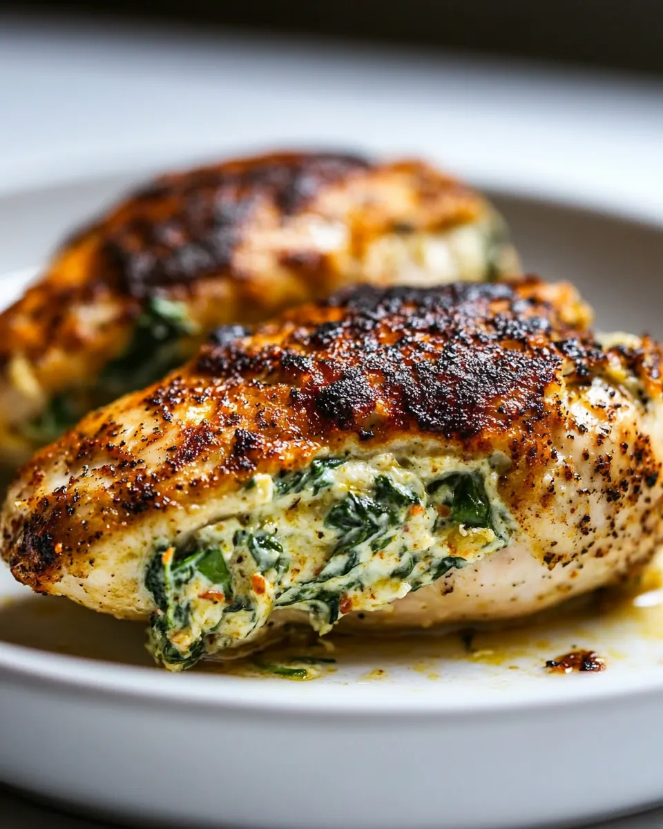Easy Cream Cheese Spinach Stuffed Chicken (Low-carb, Keto) recipe photo