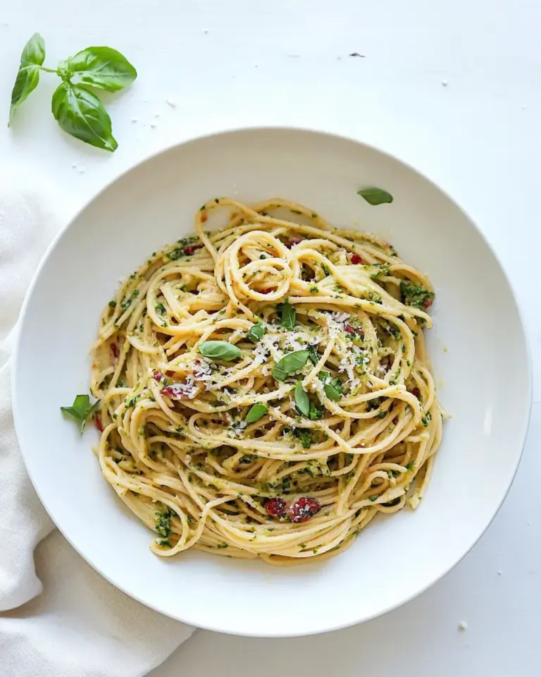 Homemade Creamy Pesto Pasta Recipe photo