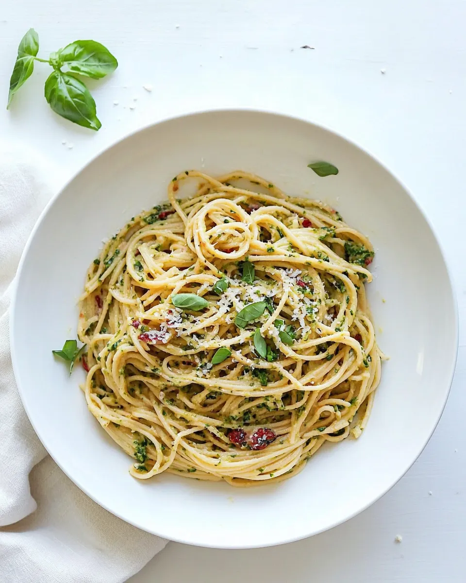 Homemade Creamy Pesto Pasta Recipe photo