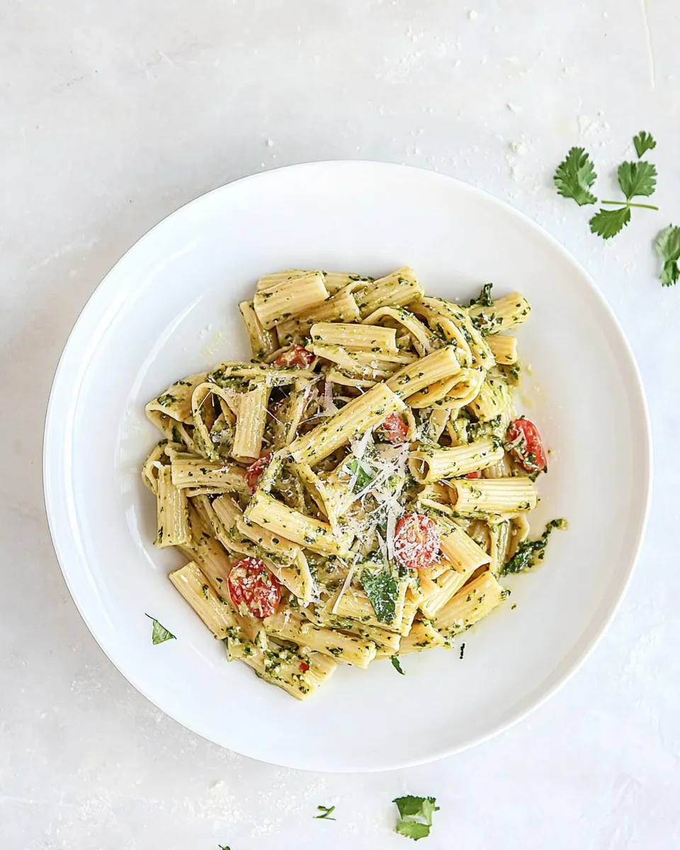 Classic Creamy Pesto Pasta Recipe image