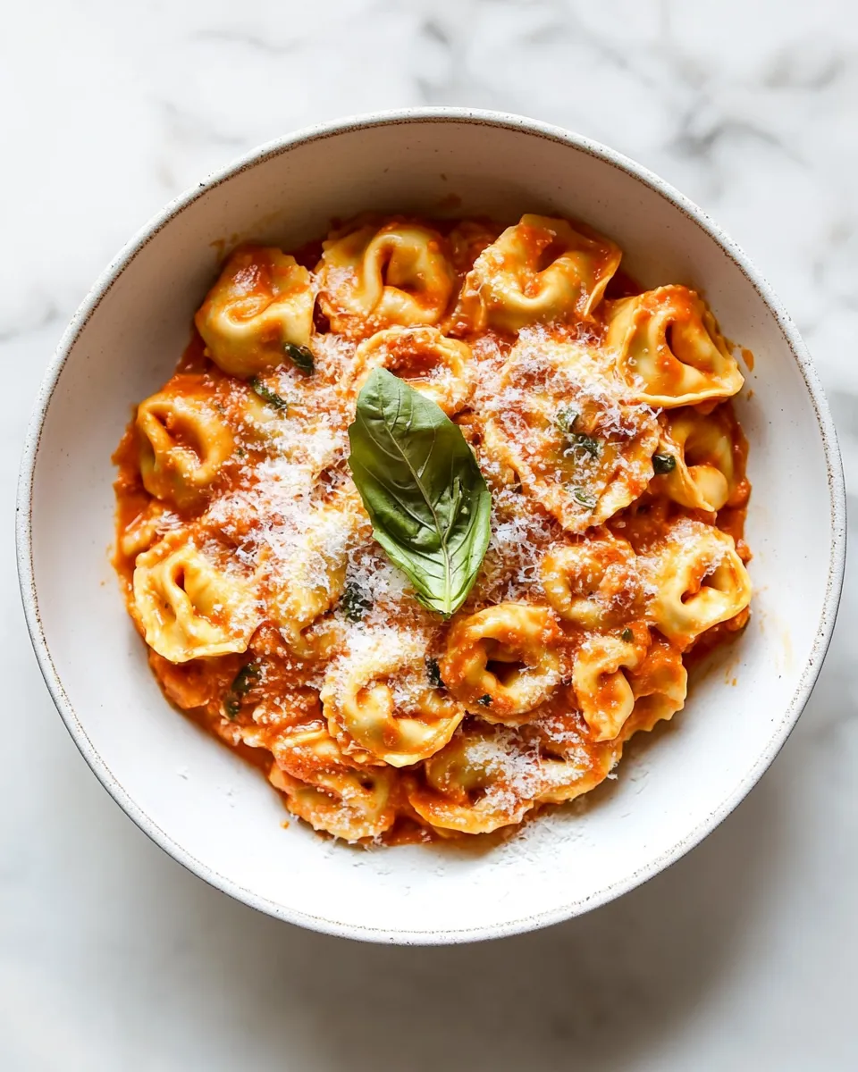 Quick Creamy Tomato Tortellini (One Pan) shot