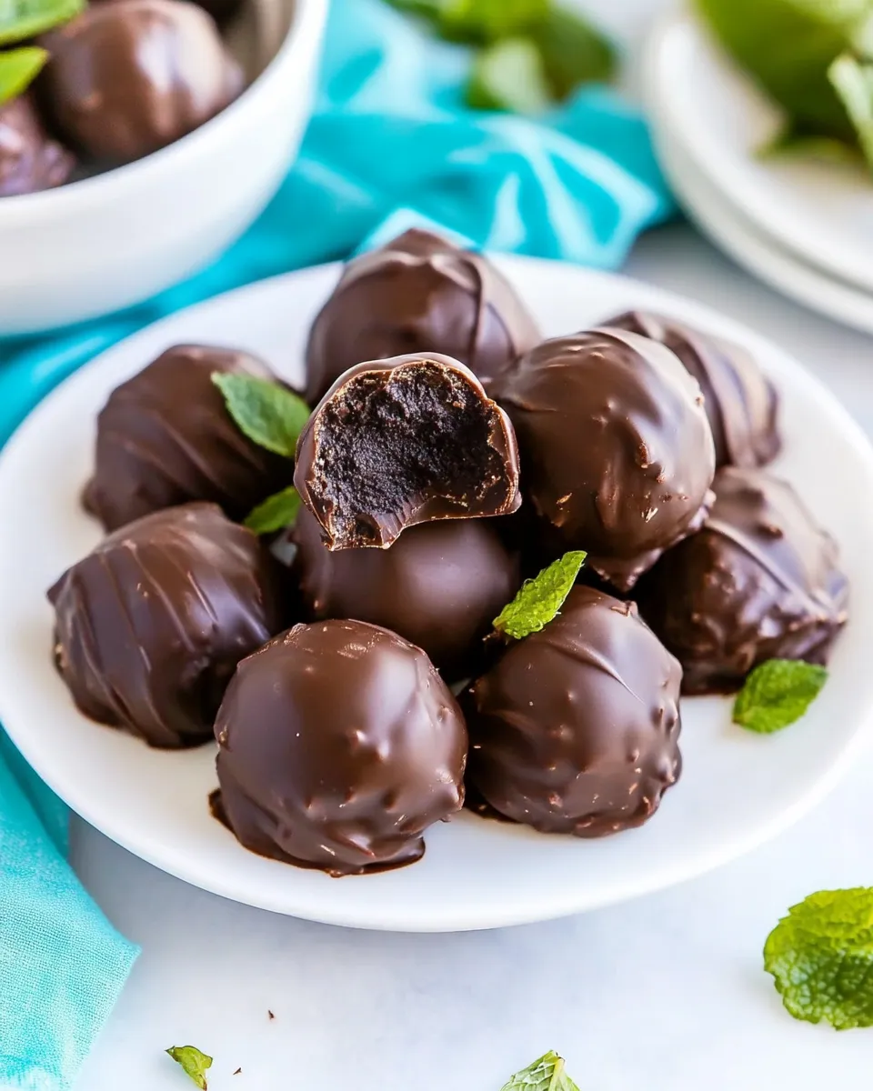 Easy Creme de Menthe Truffles recipe photo
