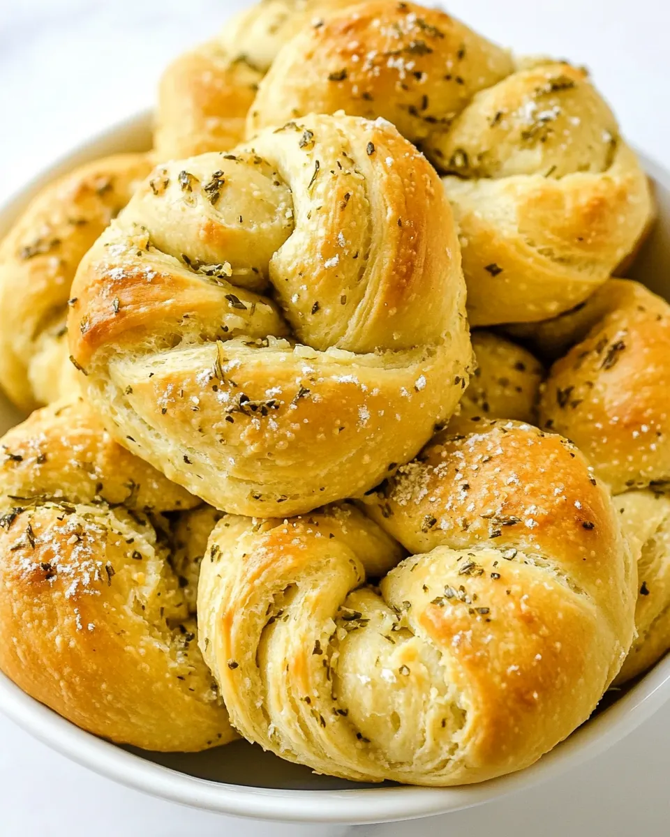 Homemade Crescent Roll Garlic Knots recipe photo