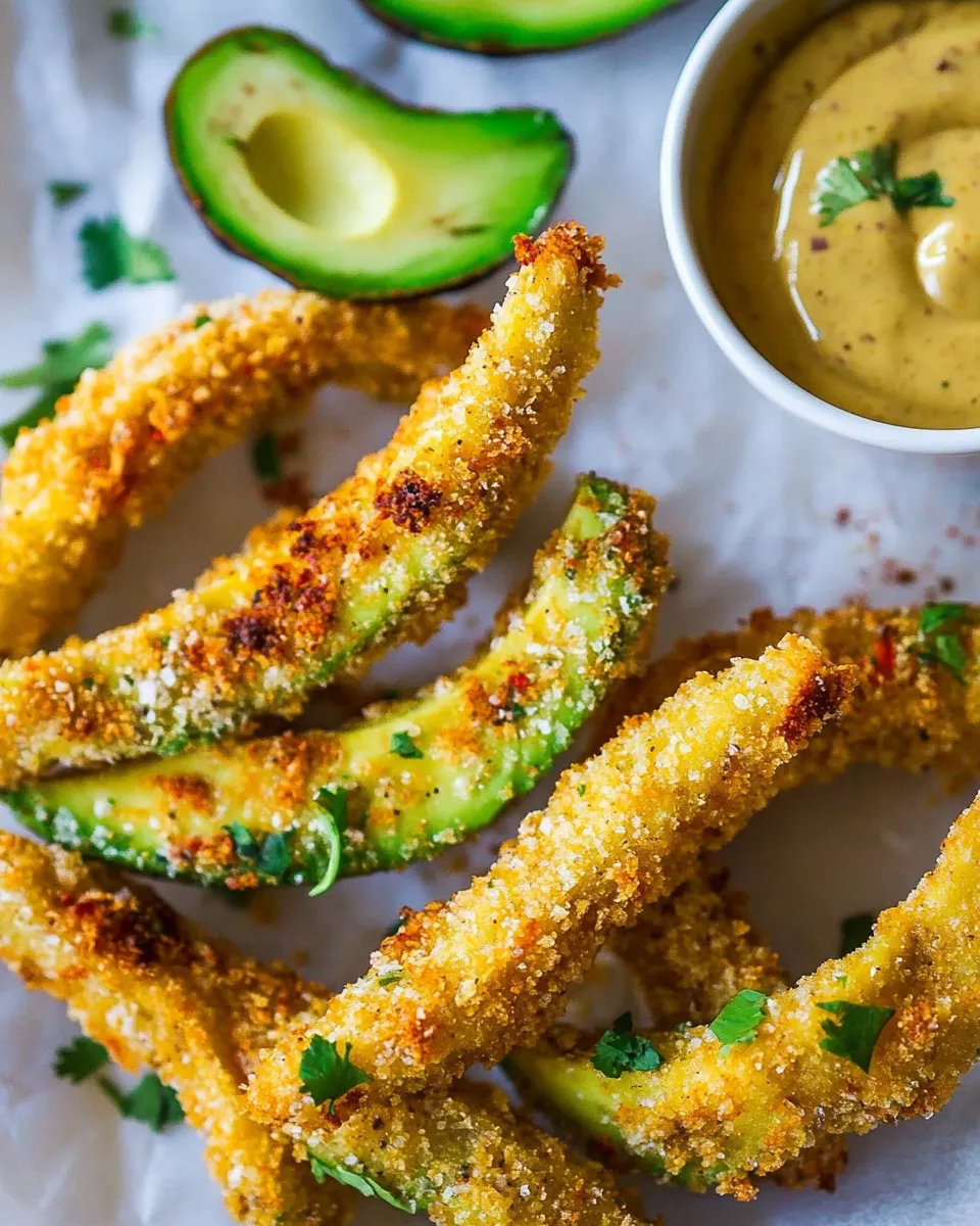 Homemade Crispy Baked Avocado Fries & Chipotle Dipping Sauce photo