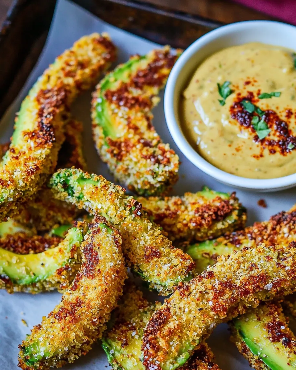 Easy Crispy Baked Avocado Fries & Chipotle Dipping Sauce recipe photo