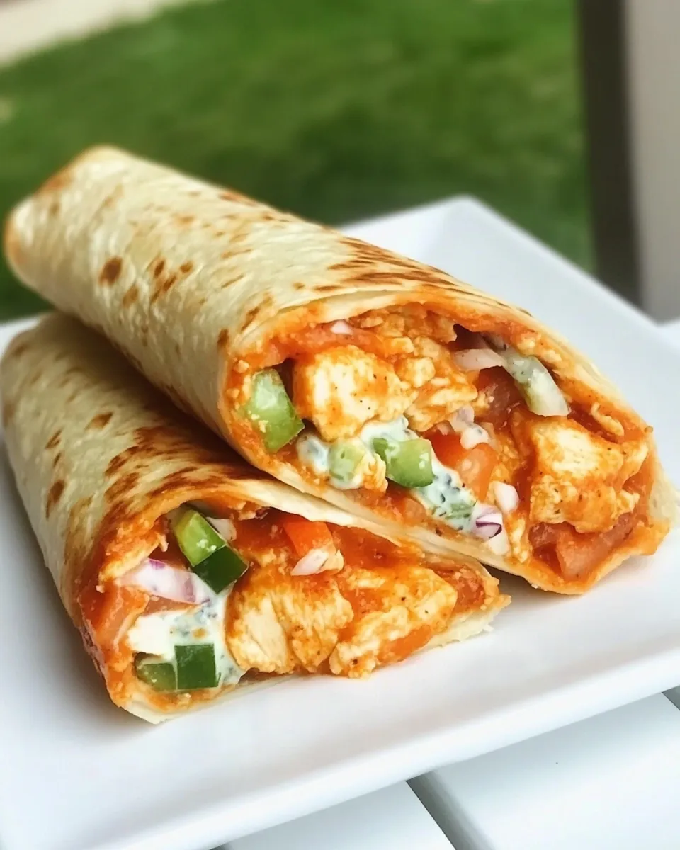 Easy Crispy Buffalo Chicken Wraps with Blue Cheese Slaw recipe photo