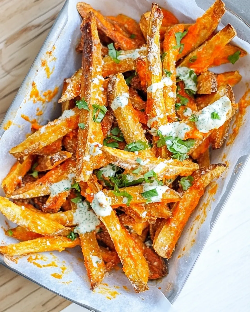 Sweet Crispy Buffalo Oven Fries. dish image