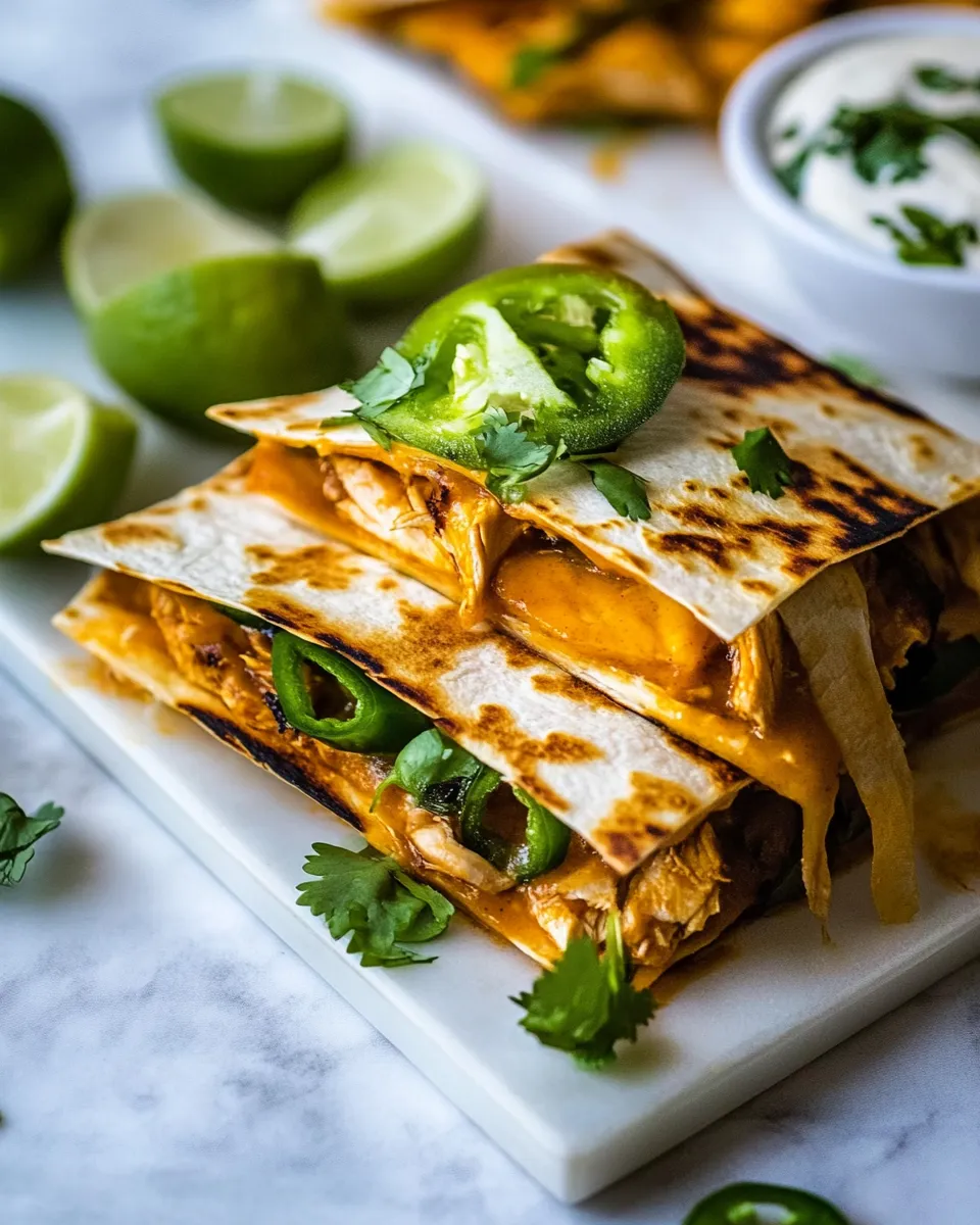 Amazing Crispy Chicken Tinga Quesadillas. recipe photo