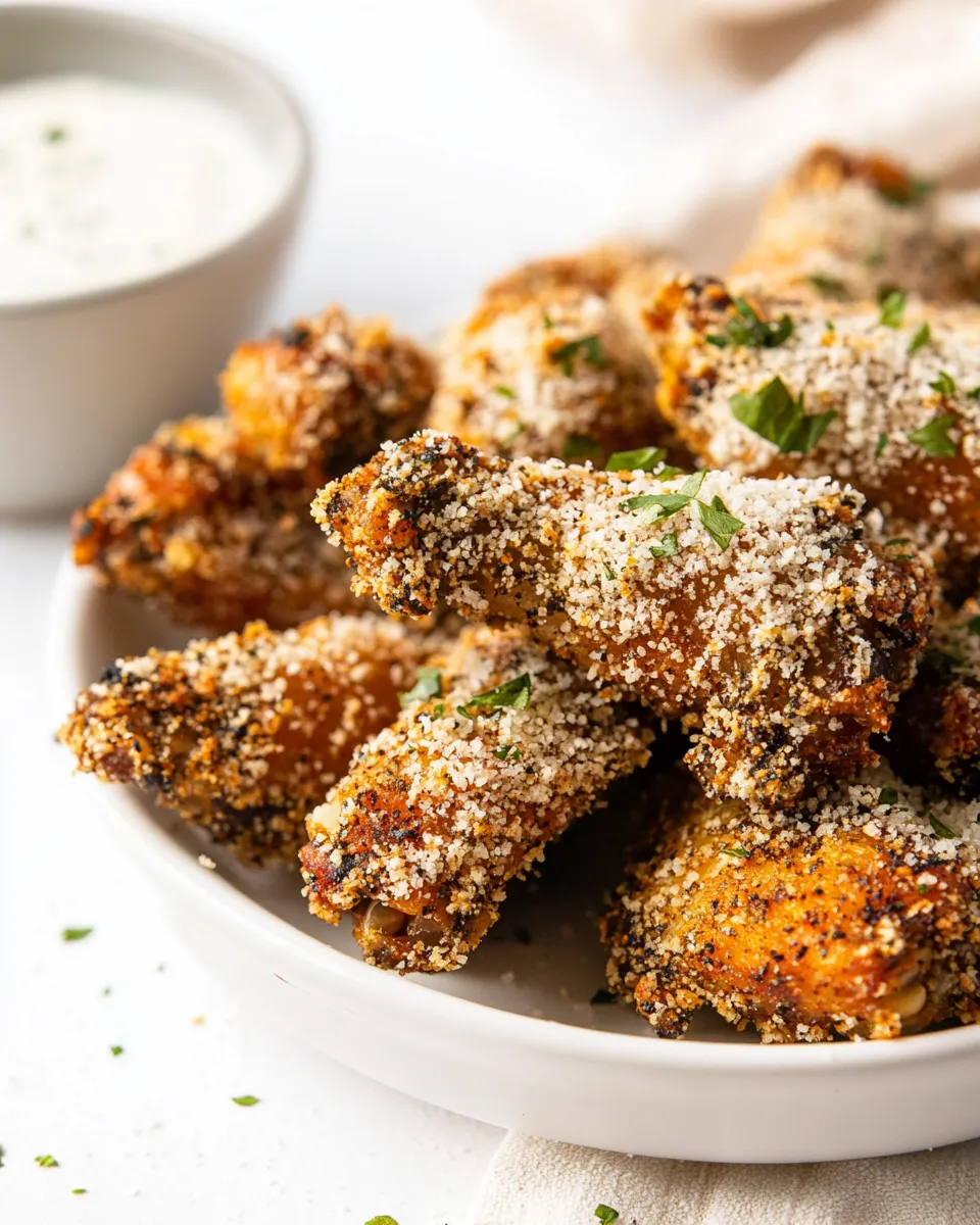 Homemade Crispy Garlic Parmesan Wings photo