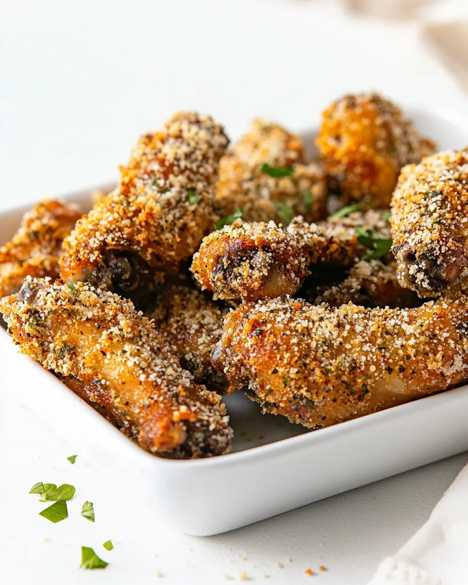 Savory Crispy Garlic Parmesan Wings dish photo