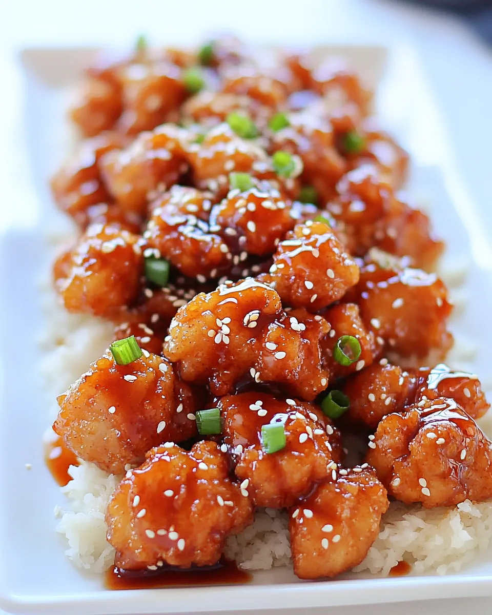 Tasty Crispy Honey Sesame Chicken shot