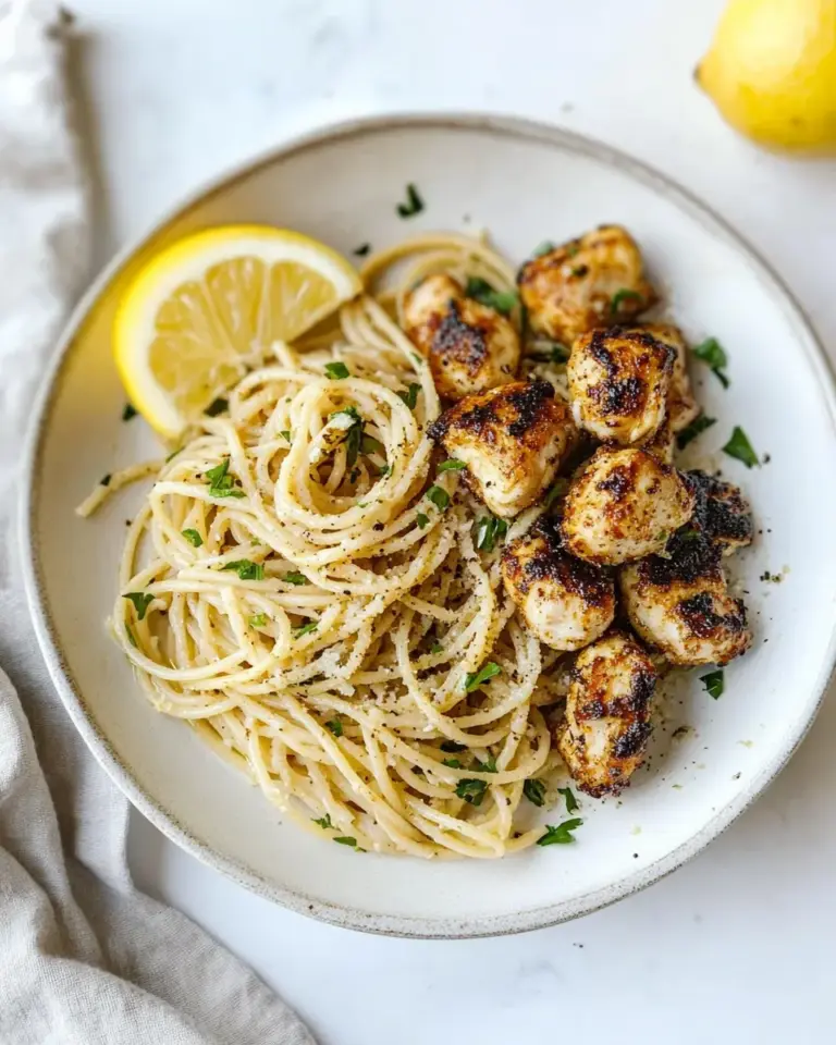 Quick Crispy Lemon Chicken Bites & Spaghetti. recipe photo