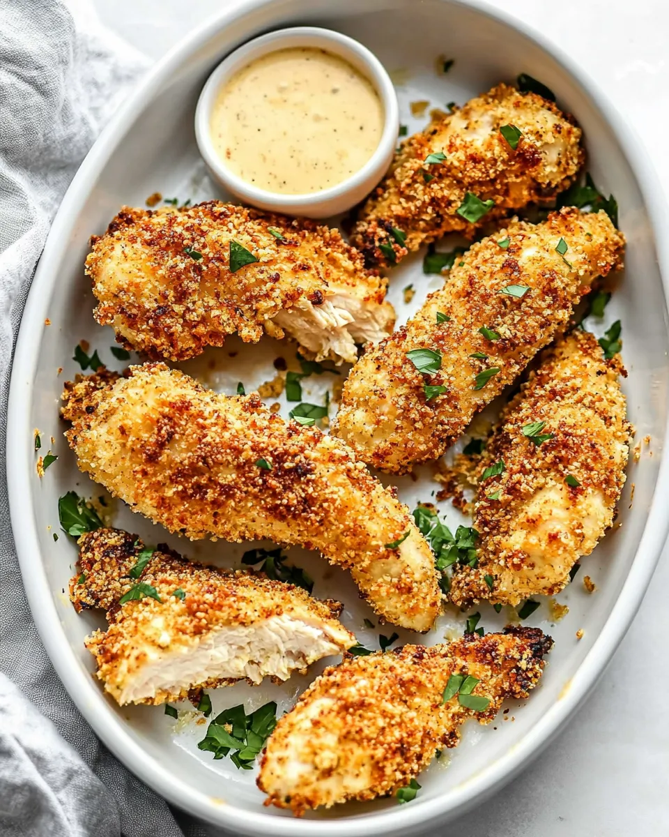 Homemade Crispy Parmesan Air Fryer Chicken Tenders photo