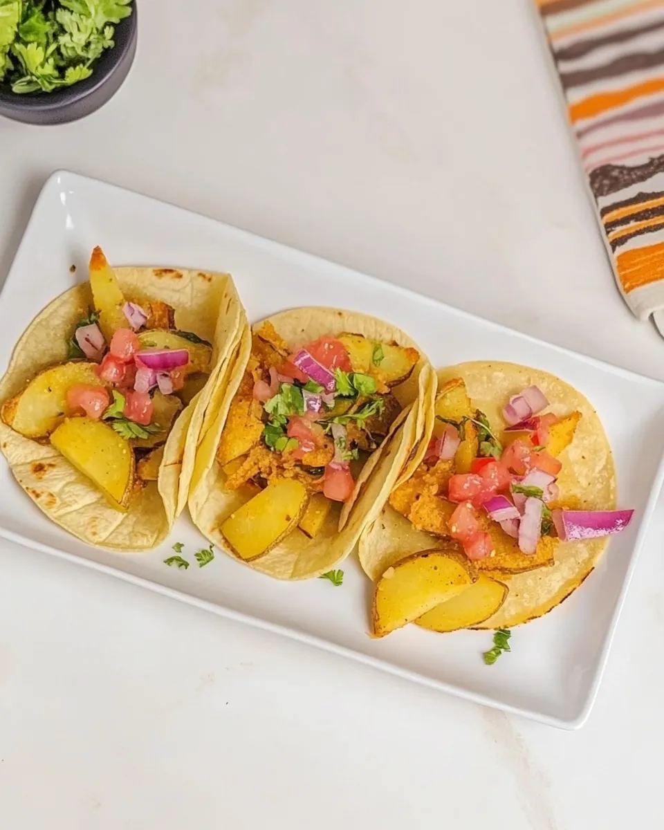 Delicious Crispy Potato Tacos shot