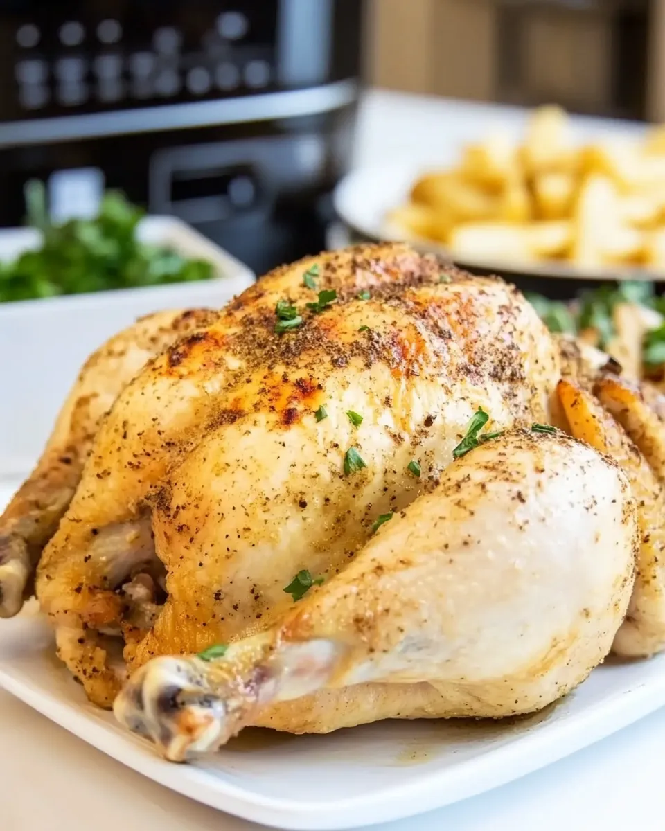 Classic Crock Pot Rotisserie Chicken shot