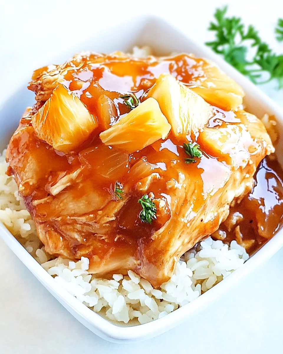 Delicious Crockpot Pineapple Chicken shot