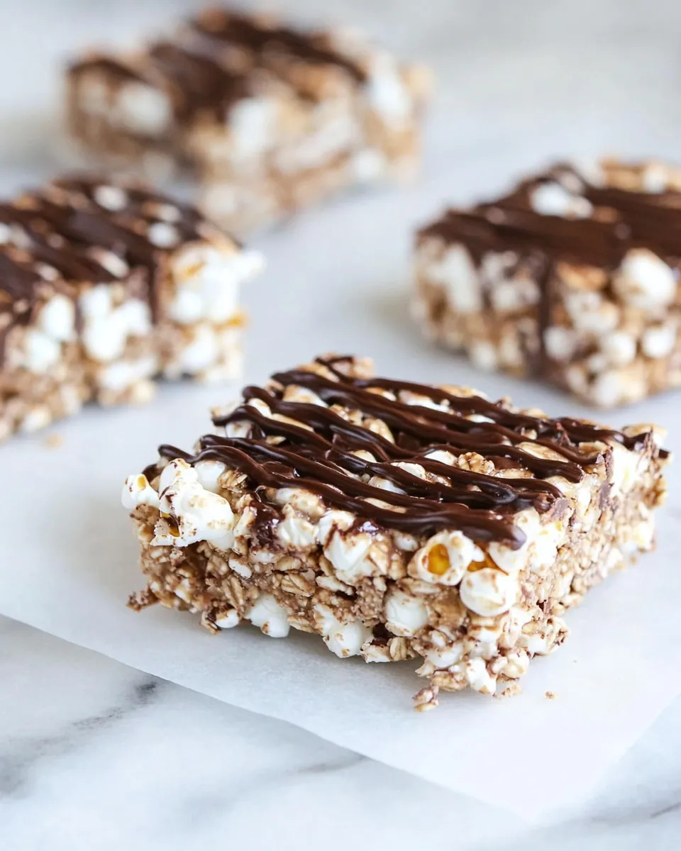 Best Dark Chocolate Cappuccino Popcorn Granola Bars recipe photo