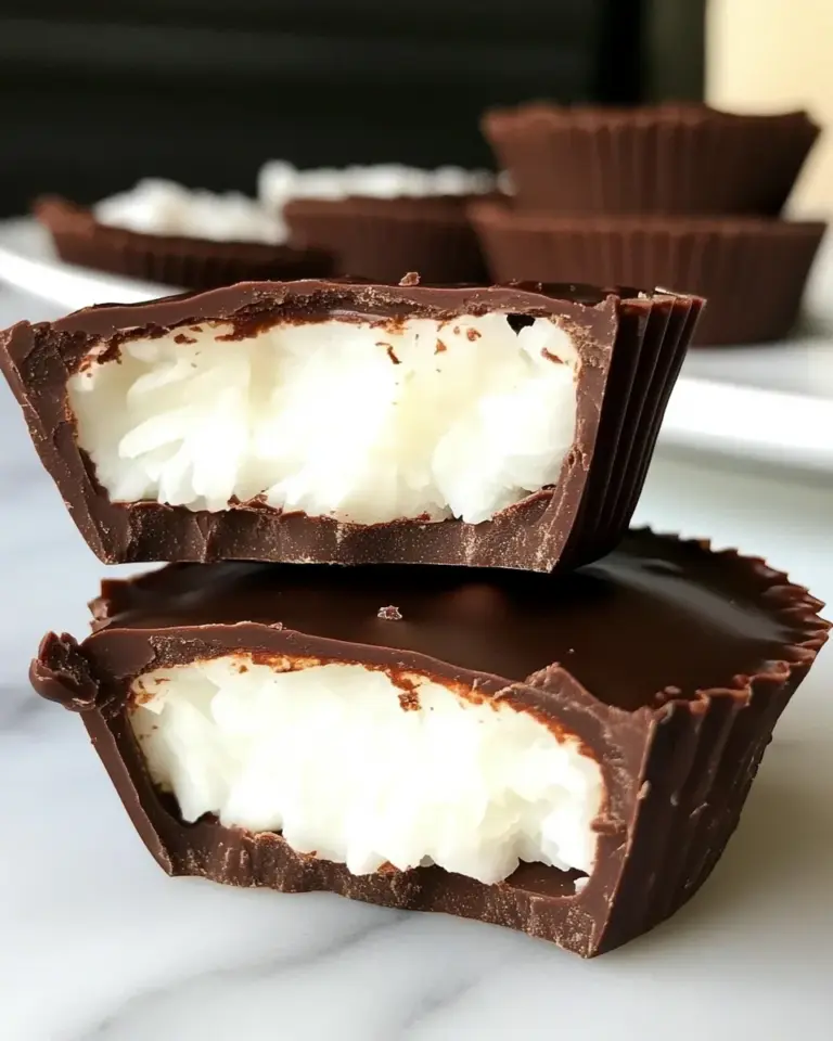 Homemade Dark Chocolate Coconut Cups photo