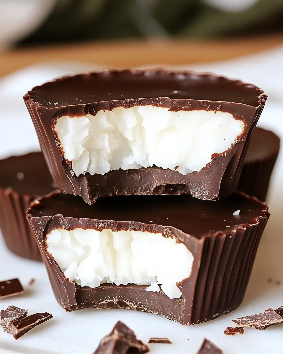 Delicious Dark Chocolate Coconut Cups image