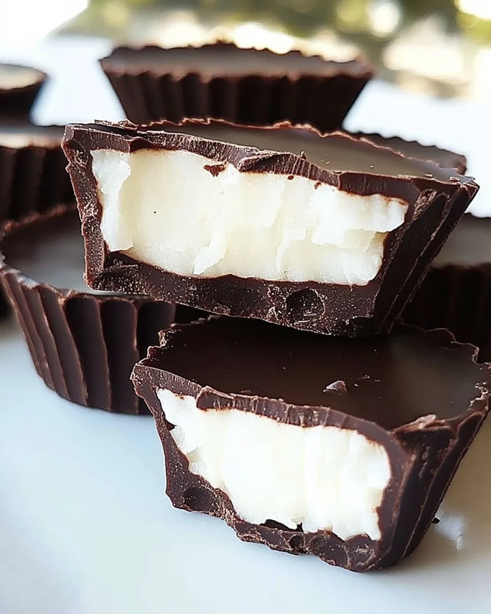 Easy Dark Chocolate Coconut Cups recipe photo