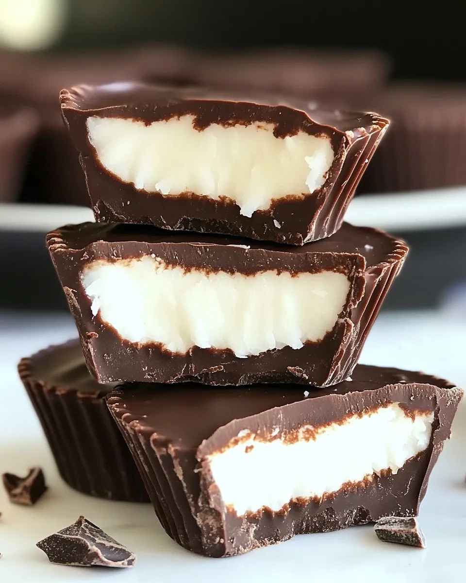 Quick Dark Chocolate Coconut Cups shot